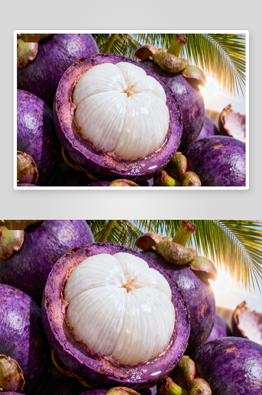 紫红色山竹果特写-众图网