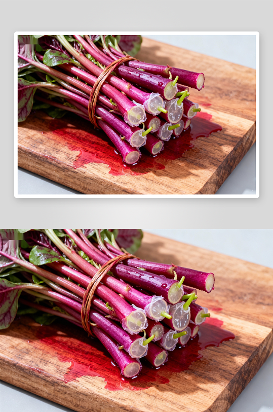 紫红色蔬菜切面特写-众图网