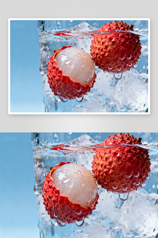荔枝冰水特写清新诱人-众图网