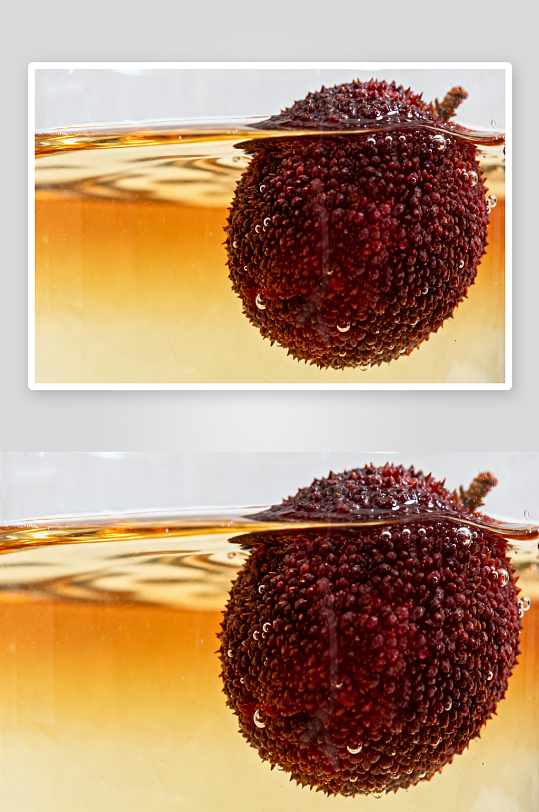 荔枝浸泡液体特写-众图网