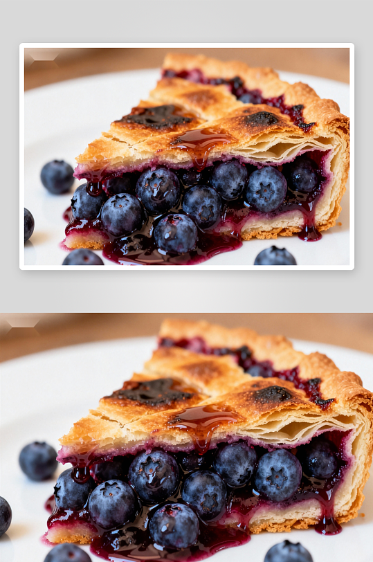 蓝莓派特写诱人美味-众图网