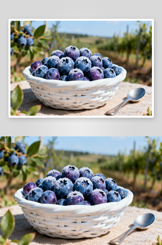 蓝莓糖霜篮户外新鲜-众图网