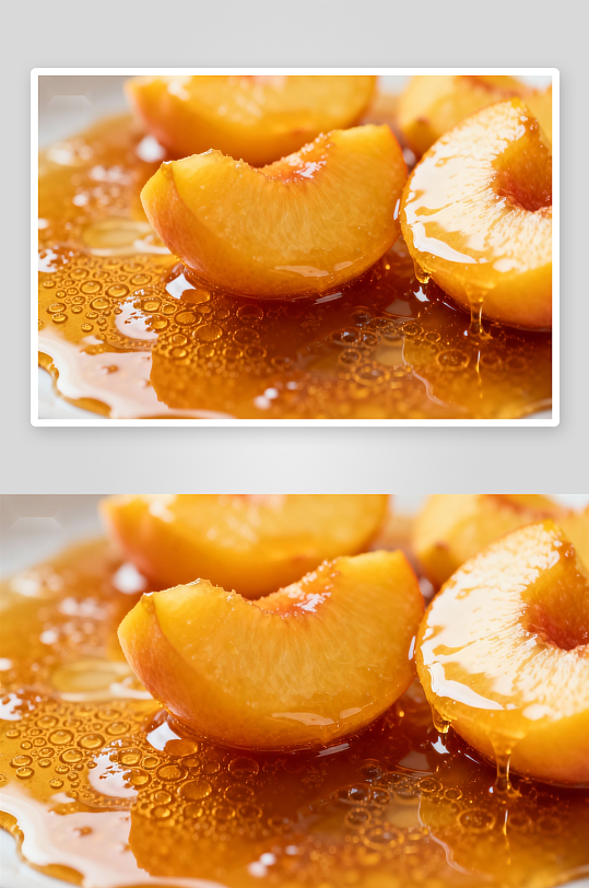 蜜汁桃片诱人特写-众图网