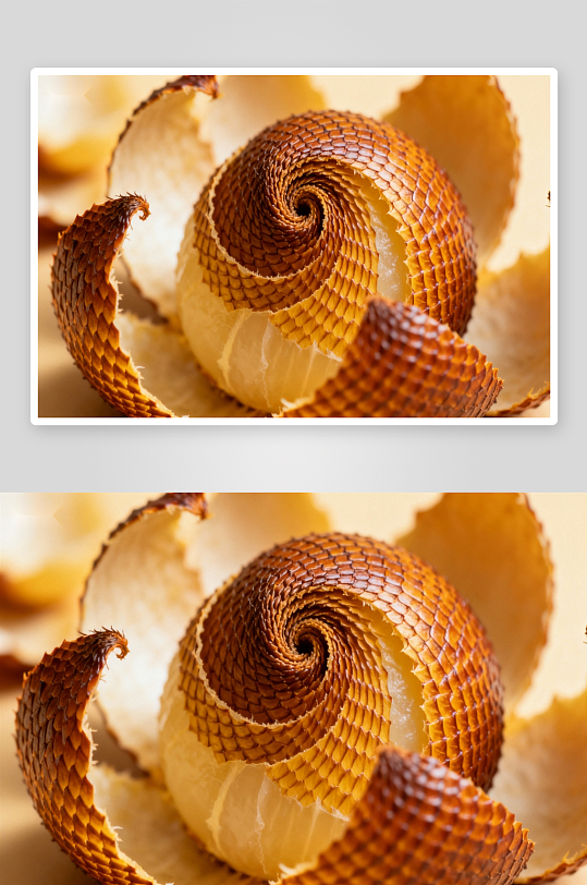 螺旋状果皮包裹果实特写-众图网