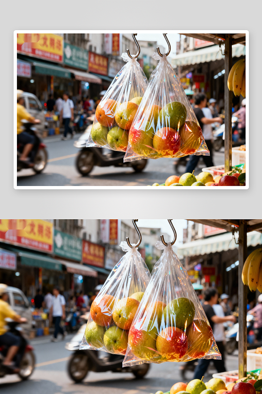 街头水果摊售卖新鲜水果-众图网