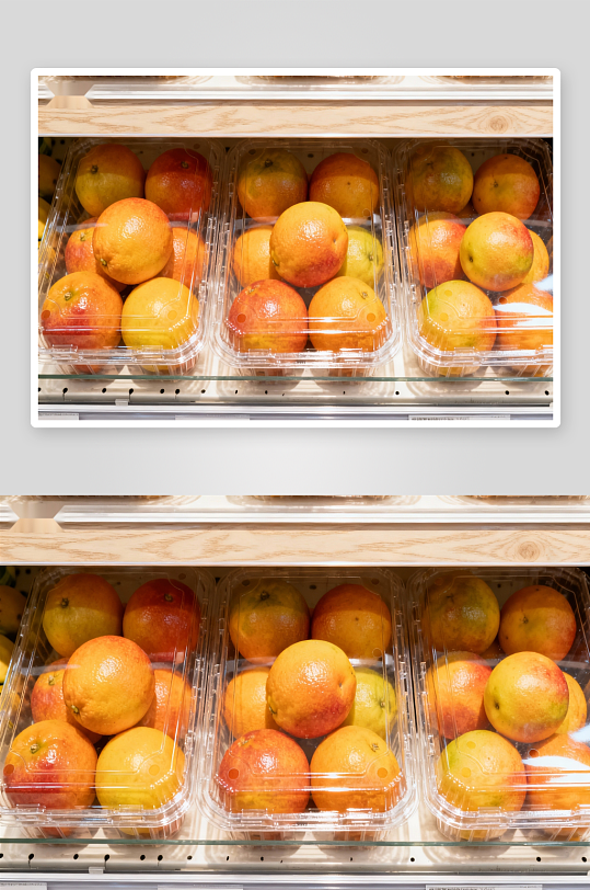 超市货架上的橙子陈列-众图网