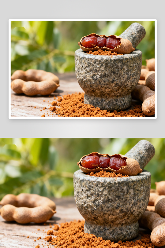 酸角与石臼的自然静物-众图网