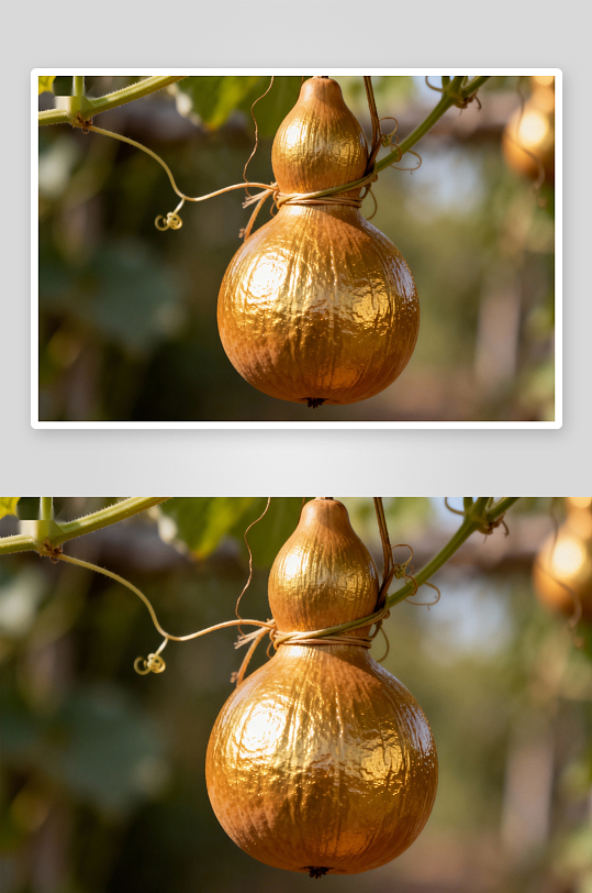 金葫芦挂藤蔓照片摄影-众图网