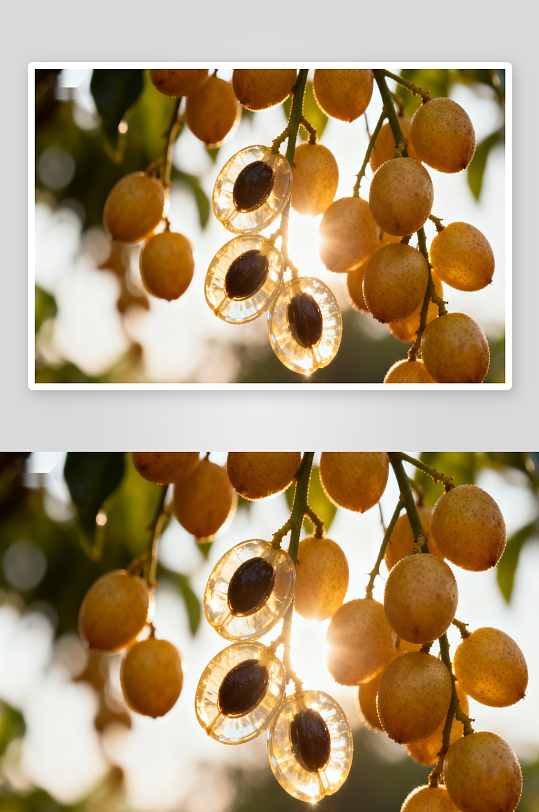 阳光下果实晶莹剔透-众图网