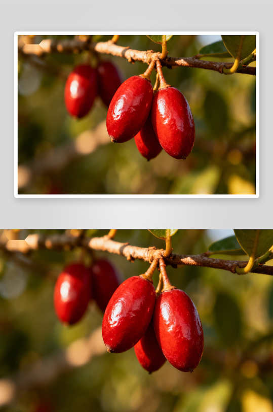 阳光下红果挂枝头-众图网