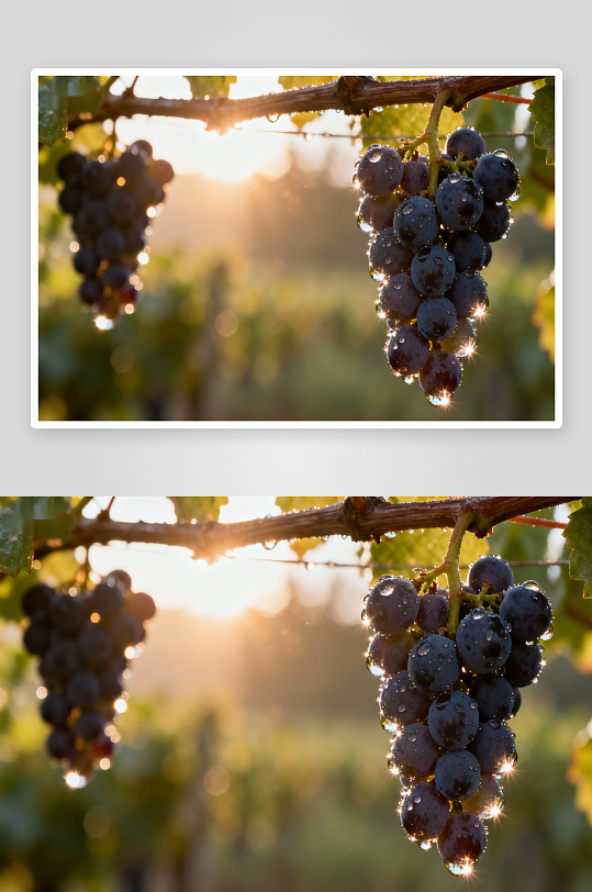 阳光葡萄串晶莹剔透-众图网