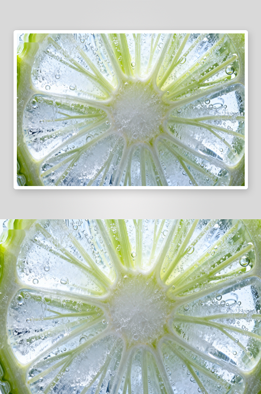 青柠切片气泡特写清新诱人-众图网