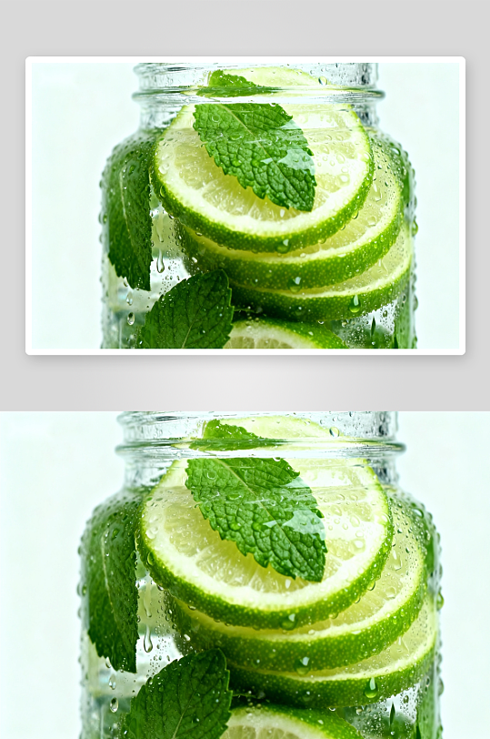 青柠薄荷冰水清新解渴-众图网