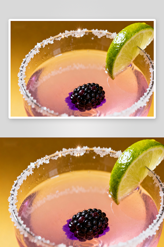 黑莓青柠鸡尾酒特写-众图网