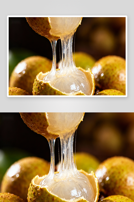 龙眼果肉拉丝特写-众图网