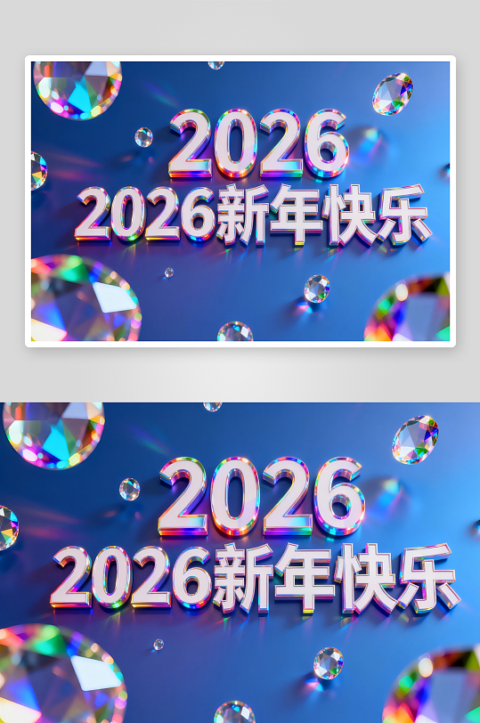 2026新年快乐钻石装饰图案-众图网