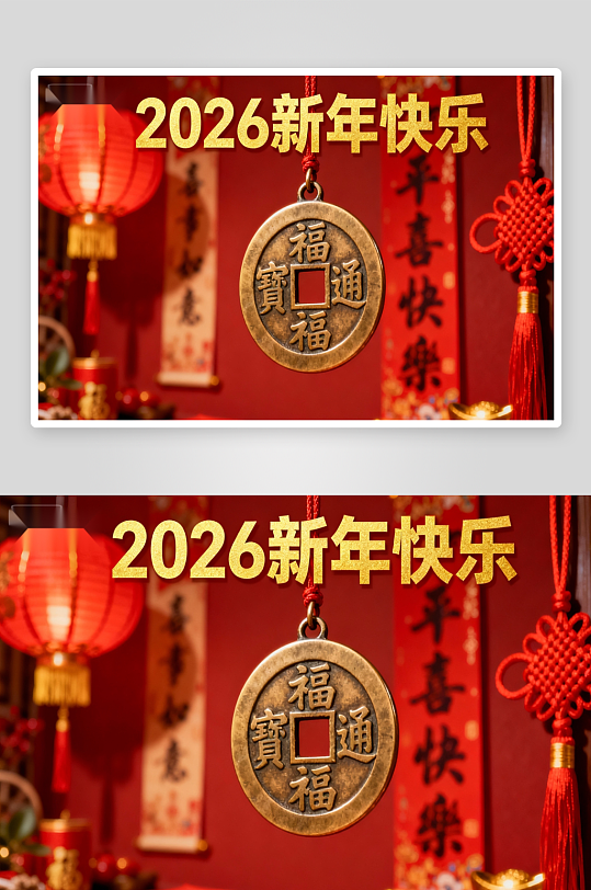 2026新年挂饰红色喜庆-众图网