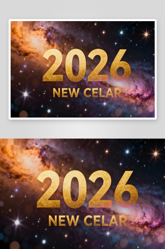 2026新年星空背景设计-众图网