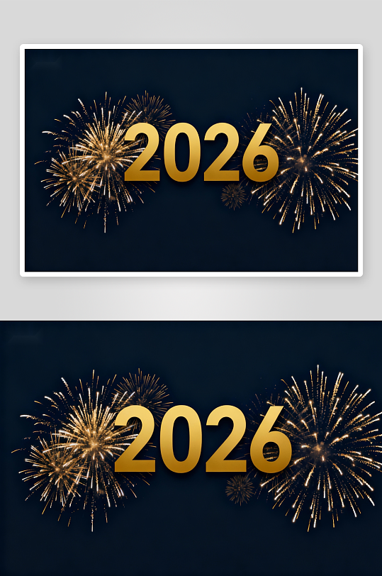 2026新年烟花庆祝夜空-众图网