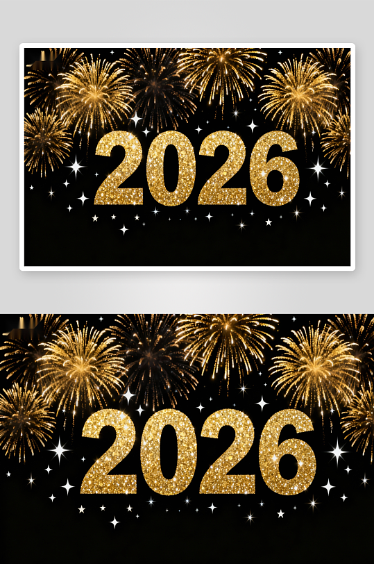 2026新年烟花璀璨夜-众图网