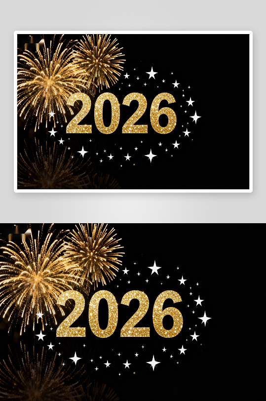 2026新年烟花璀璨夜空-众图网