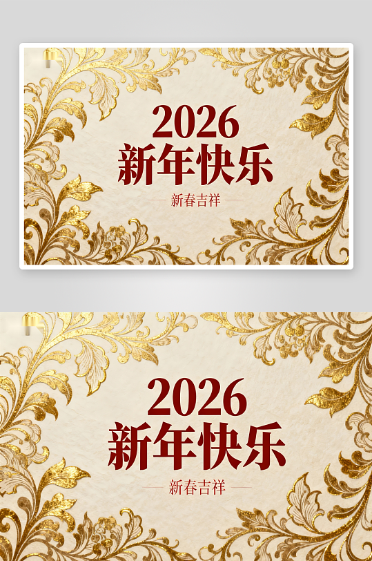 2026新年贺卡设计-众图网