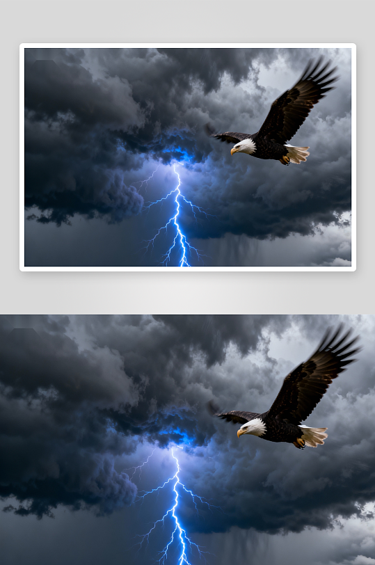 鹰击长空雷电交加-众图网