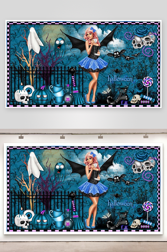 万圣节主题插画艺术-众图网