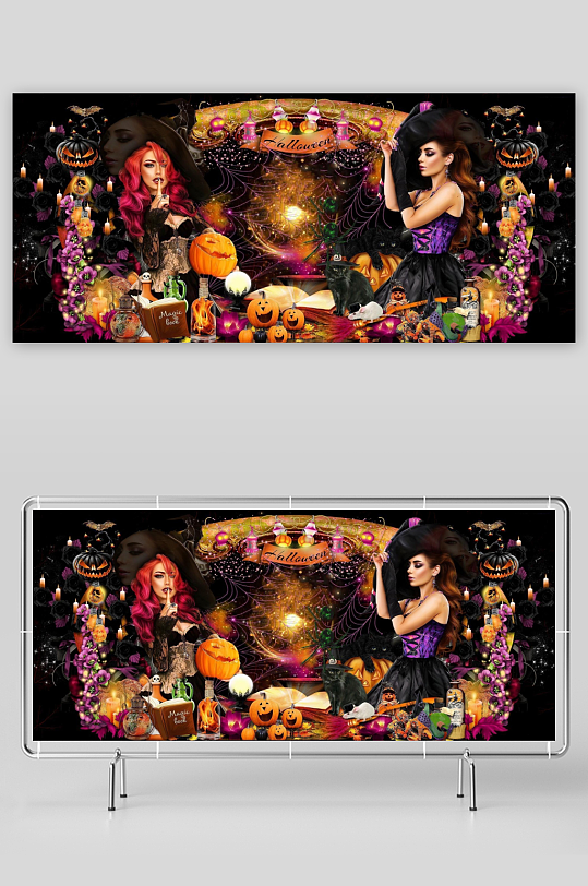 万圣节主题艺术插画-众图网