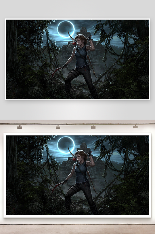 丛林探险女子持弓瞄准-众图网