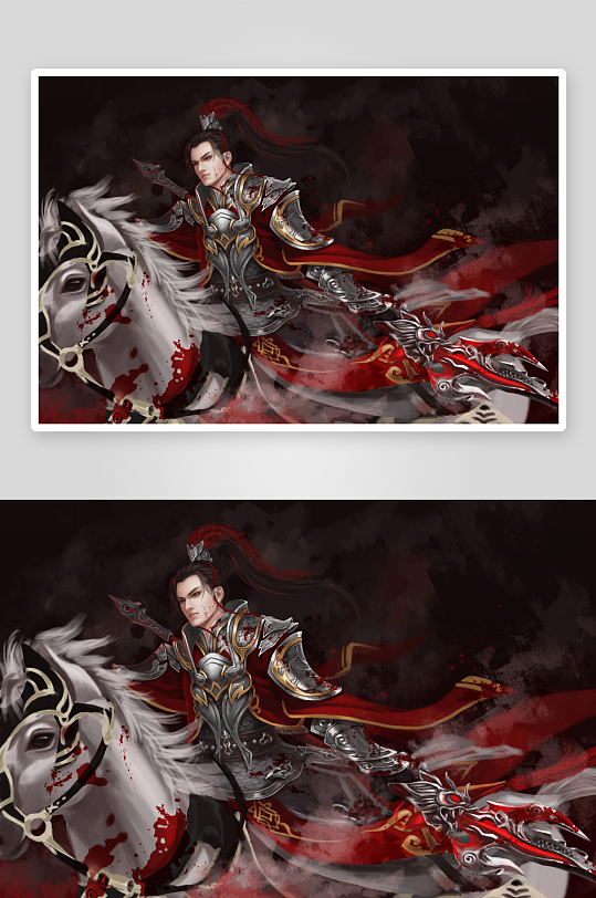 古代骑士骑白马征战沙场-众图网