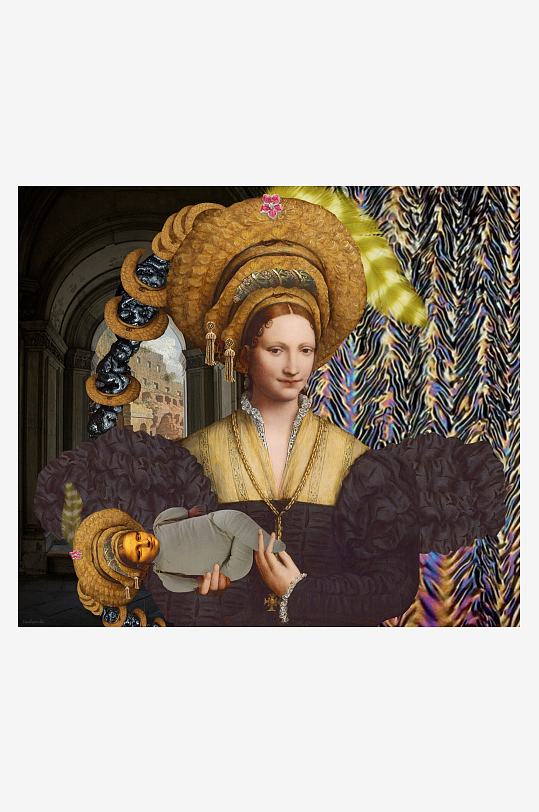 古典华丽服饰人物艺术画-众图网