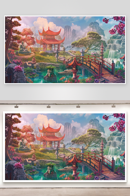 古典园林美景山水亭台-众图网