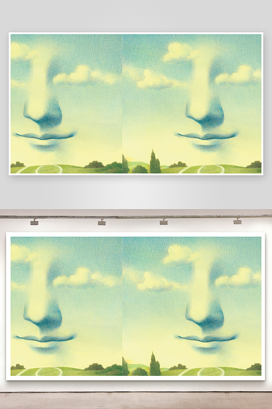 云中人脸风景画照片摄影-众图网