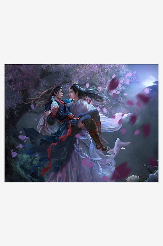 古风仙侠人物飘然飞舞-众图网