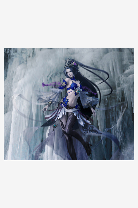 冰洞仙子飘逸身姿-众图网