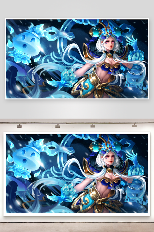 冰蓝女神华丽登场-众图网