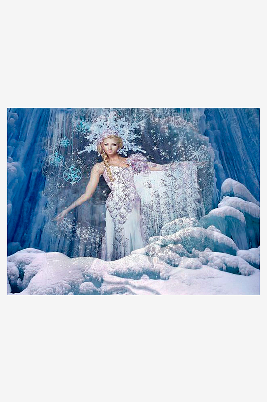 冰雪女王梦幻场景-众图网