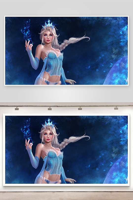 冰雪女王魔法姿态-众图网