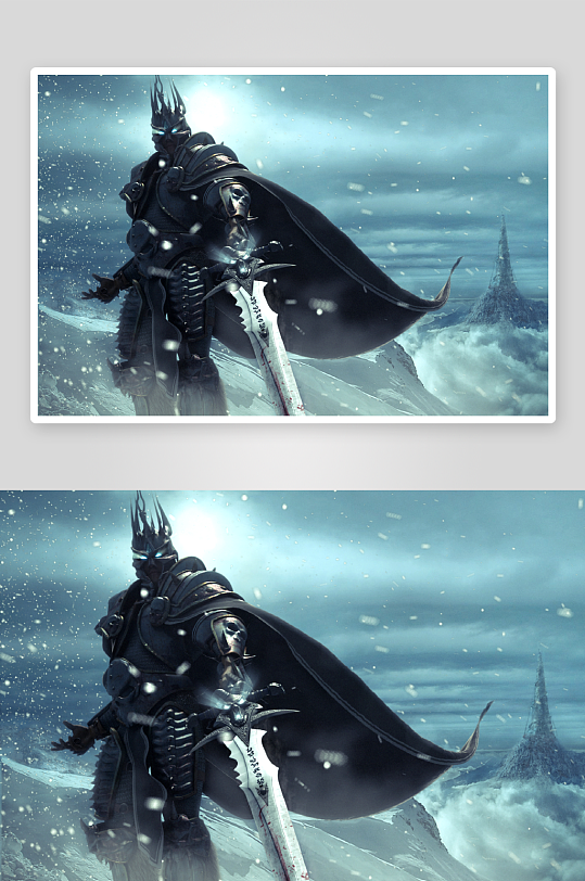 冰雪战场上的黑暗骑士-众图网