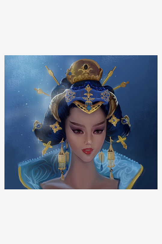 华丽古装仕女图展现古典美-众图网