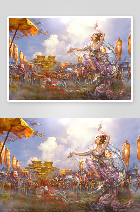 古风舞者庆典场景-众图网