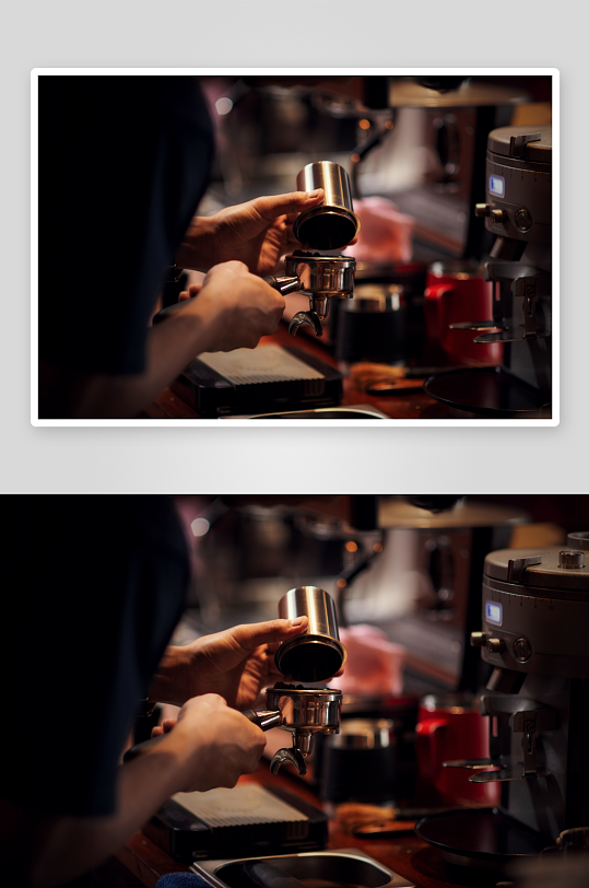咖啡师制作咖啡特写-众图网
