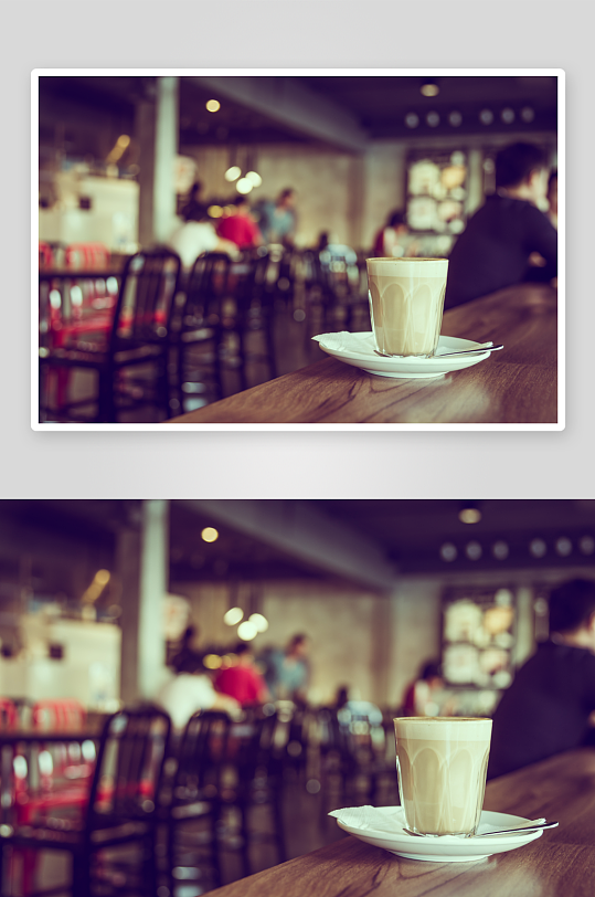 咖啡馆吧台饮品特写-众图网