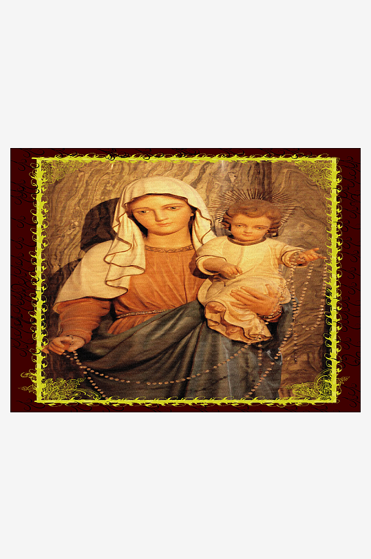 圣母怀抱婴儿宗教画像-众图网