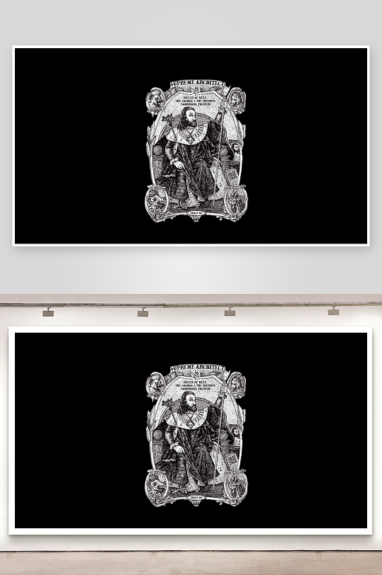 古典风格人物画像艺术插图-众图网