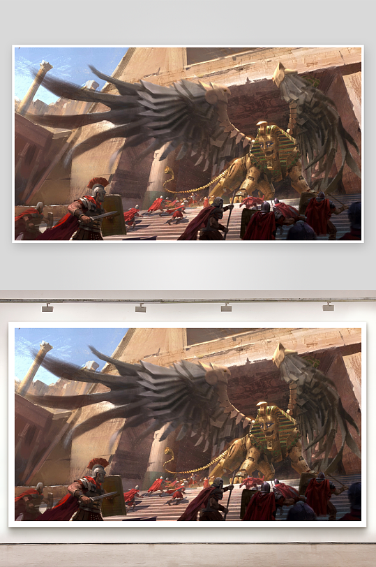 古埃及风格奇幻战斗场景-众图网