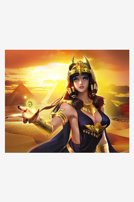 古埃及风格女性神话人物形象-众图网