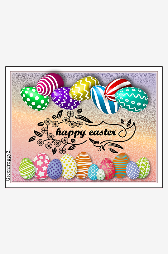 复活节彩蛋装饰图案-众图网