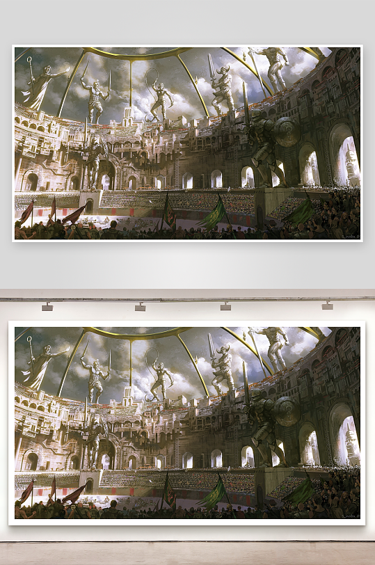 古罗马竞技场战斗场景-众图网